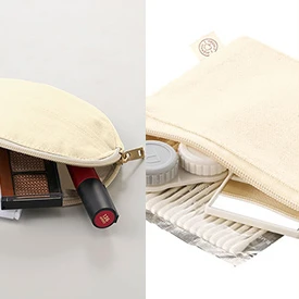 女性用ノベルティに人気の小型コットンポーチ