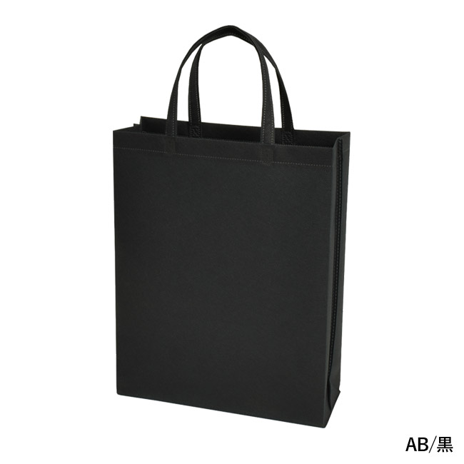 不織布バッグスクエアトート100(A4縦)（SNS-2900007）AB/黒