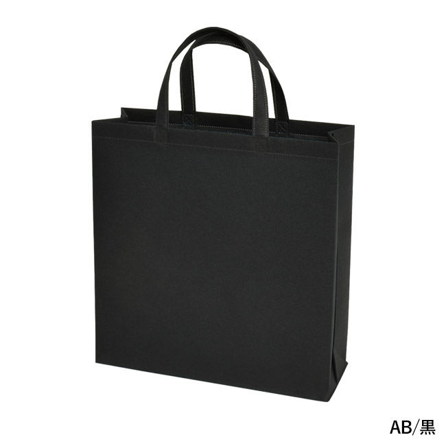 不織布バッグスクエアトート100(小)(SNS-2900008)AB/黒