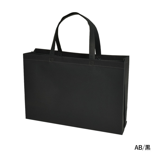 不織布バッグスクエアトート100(中横)(SNS-2900009)AB/黒