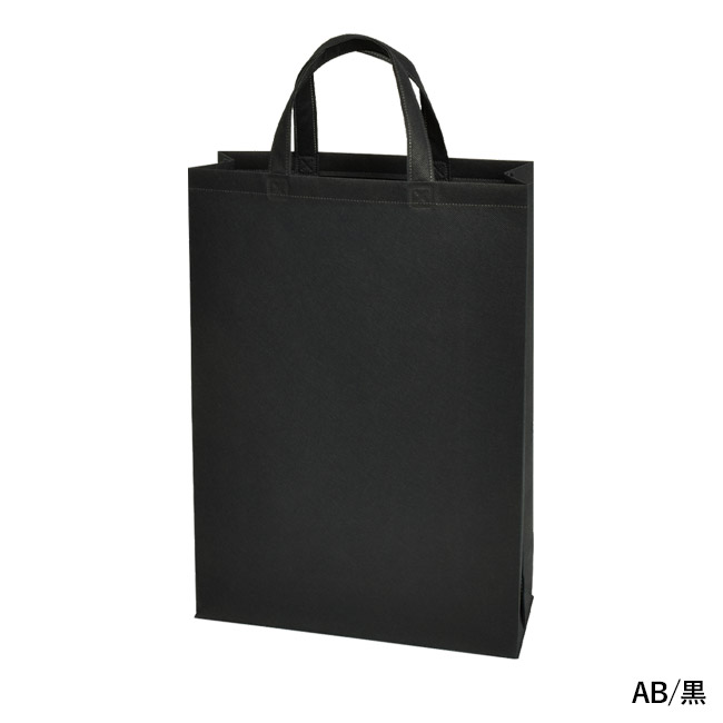 不織布バッグスクエアトート100(中縦)(SNS-2900010)AB/黒
