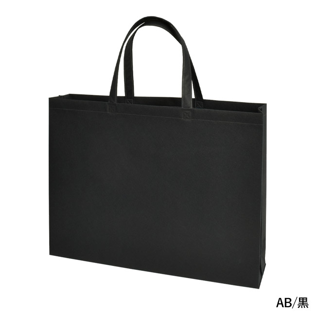 不織布バッグスクエアトート100(大)（SNS-2900011）AB/黒