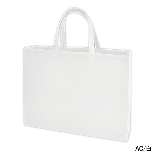 不織布バッグスクエアトート100(大)（SNS-2900011）AC/白