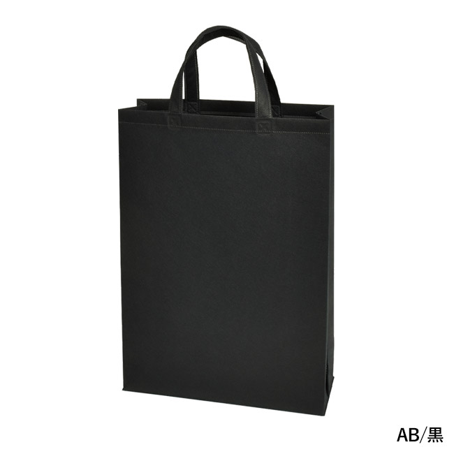 不織布バッグスクエアトート 75(中縦)(SNS-2900017)AB/黒