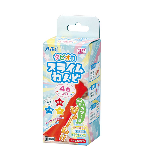 タピオカスライムねんど4色セット【在庫限り商品】（SNS-1700001）パッケージ