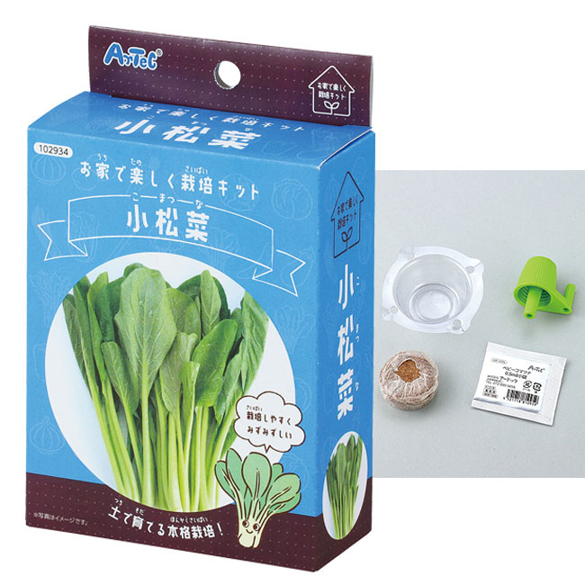 お家で楽しく栽培キット（SNS-1700060）小松菜　セット内容