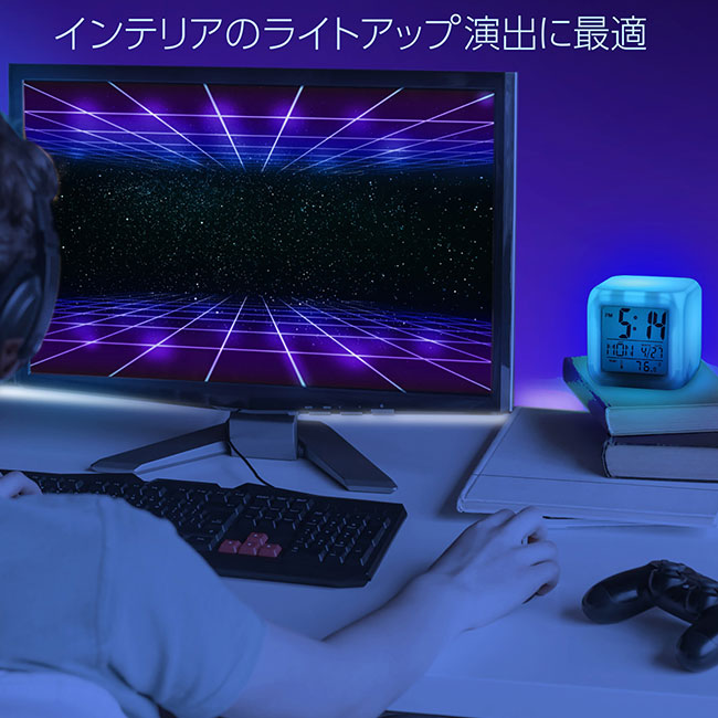 カラーチェンジクロック（SNS-1700079）インテリアのライトアップ演出に最適