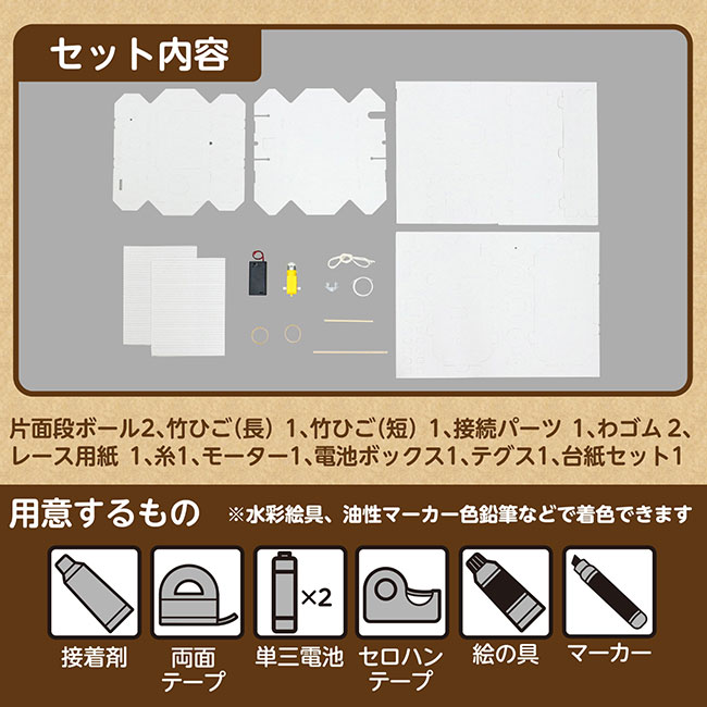 レーシングゲームクラフトキット（SNS-1700142）セット内容