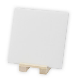 ミニキャンバス 正方形 木製スタンド付