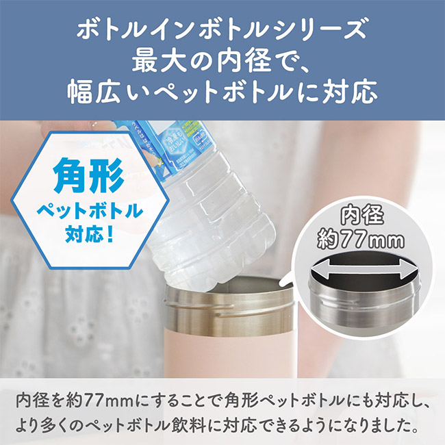 アトラス ボトルインボトル約500~650ml用A2(ストラップタイプ)(ABIB-A2)ボトルインボトルシリーズ最大の内径で、幅広いペットボトルに対応