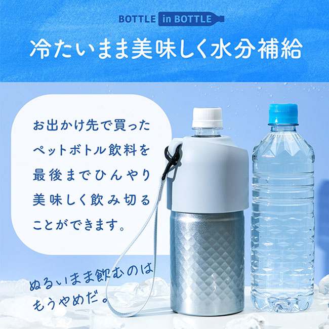 アトラス ボトルインボトル約500～650ml用（ダイヤカット）（ABIB-AN）冷たいまま美味しく水分補給