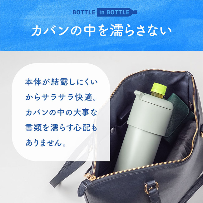 アトラス ボトルインボトル約500~650ml用G(収納ハンドルタイプ)(ABIB-G)カバンの中を濡らさない