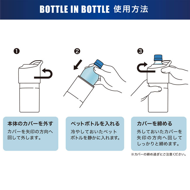 アトラス　ボトルインボトル TYPE-L　約600ml～700ml（ABIB-L）使用方法