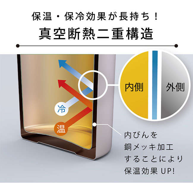 アトラス CURRENT フタ付きコーヒータンブラー 350ml（atAFTN-351）保温・保冷効果が長持ち！真空断熱二重構造