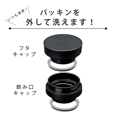 パッキンの取り外しが可能