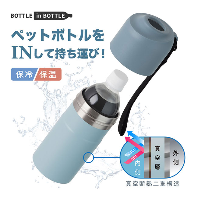 アトラス ボトルインボトルTYPE-A　約500～650ml用（ストラップタイプ）（AQBIB-A）ペットボトルをINして持ち運び