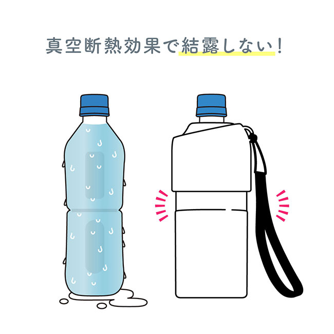 アトラス ボトルインボトルTYPE-A　約500～650ml用（ストラップタイプ）（AQBIB-A）真空断熱効果で結露しない！