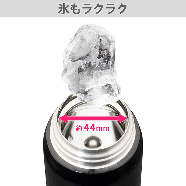 アトラス Airlist 超軽量ワンタッチボトル　495ml（atAREW-500）氷もラクラク入る約44mmの口径