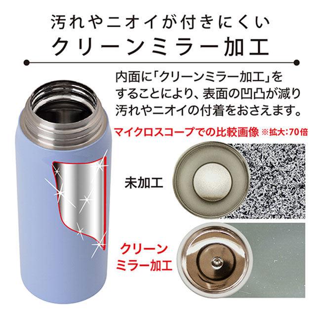 アトラス Airlist超軽量スクリューマグボトル480ml（atARS-500）汚れやニオイが付きにくい　クリーンミラー加工