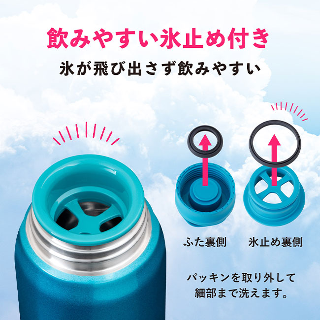 アトラス Airlist SPORTS 超軽量ハンドル付マグボトル460ml（ARSP-501）飲みやすい氷止め付き