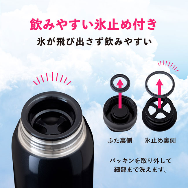 アトラス Airlist SPORTS 超軽量ハンドル付マグボトル700ml（ARSP-701）飲みやすい氷止め付き