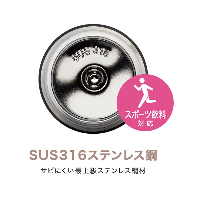 アトラス Airlist 超軽量スリムボトル 300ml（atARSS-300）耐食性に優れた SUS316鋼材を使用