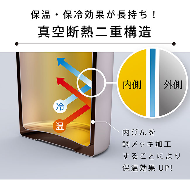 アトラス Airlist 超軽量スリムボトル 300ml（atARSS-300）保温・保冷効果が長持ち！真空断熱二重構造