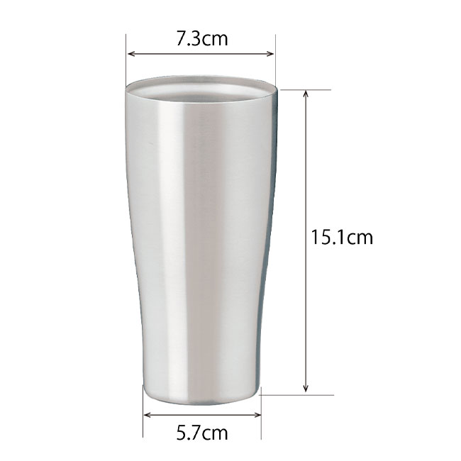 アトラス 真空ステンレスタンブラー430ml（atAST-332）サイズ