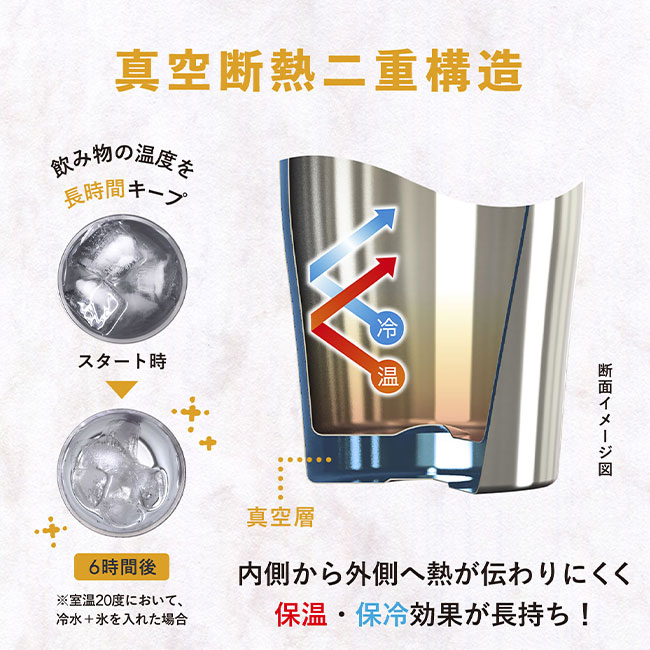 アトラス Sinqs 真空タンブラー　250ml（ASTN-250）真空断熱二重構造