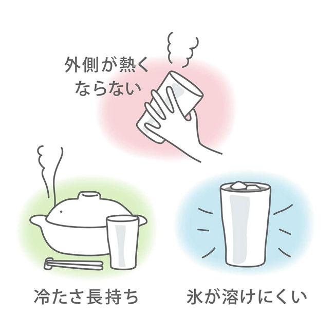 アトラス　Sinqs 真空タンブラー 430ml（ASTN-430MT）外側が熱くならず、氷が溶けにくい