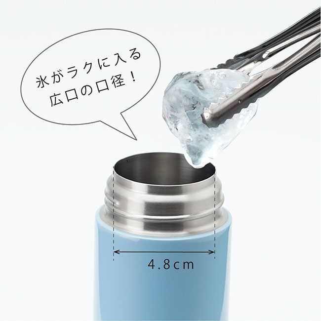 アトラス 超軽量ワンタッチボトル500ml （atAUW-500）氷がラクに入る広口の口径