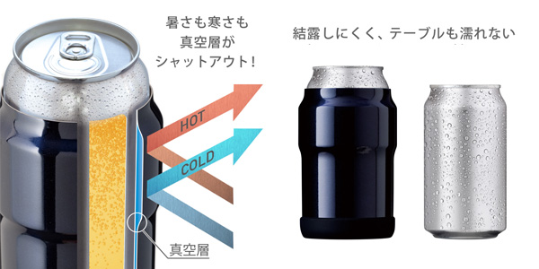 結露しにくい真空断熱二重構造