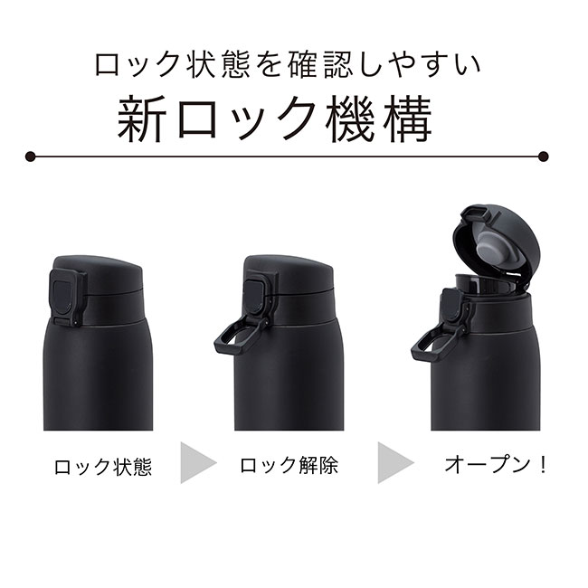 アトラス 軽量ワンタッチボトル800ml（atAWN-800）ロック状態を確認しやすい新ロック機構