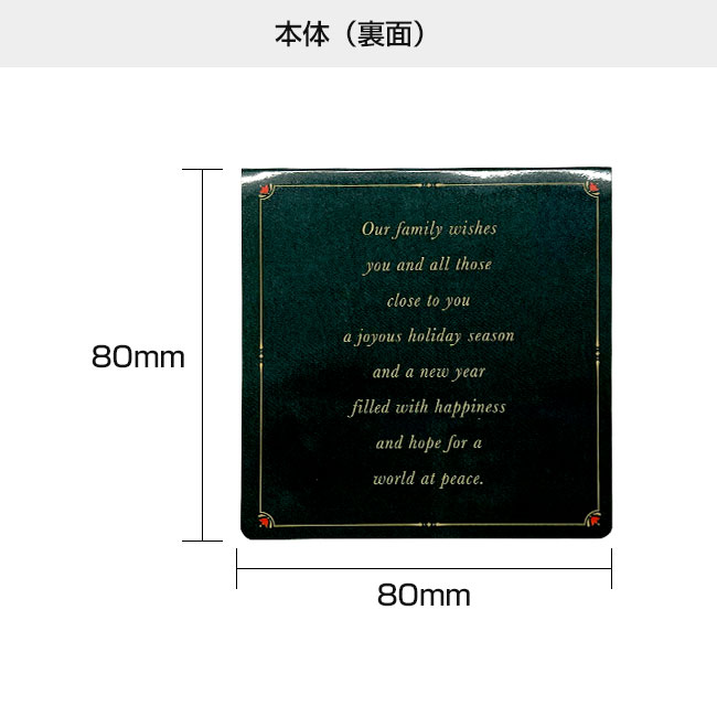 オリジナルふせん 表紙カバー付W80×H80mm 付箋2本タイプ（SNS-3000008）本体　