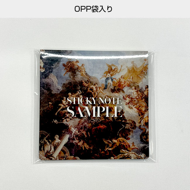 オリジナルふせん 表紙カバー付W80×H80mm 付箋1本タイプ（SNS-3000011）OPP袋入
