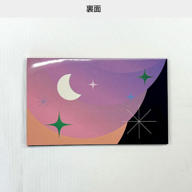 オリジナルふせん 表紙カバー付W130×H80mm 付箋6本タイプ（SNS-3000017）裏面