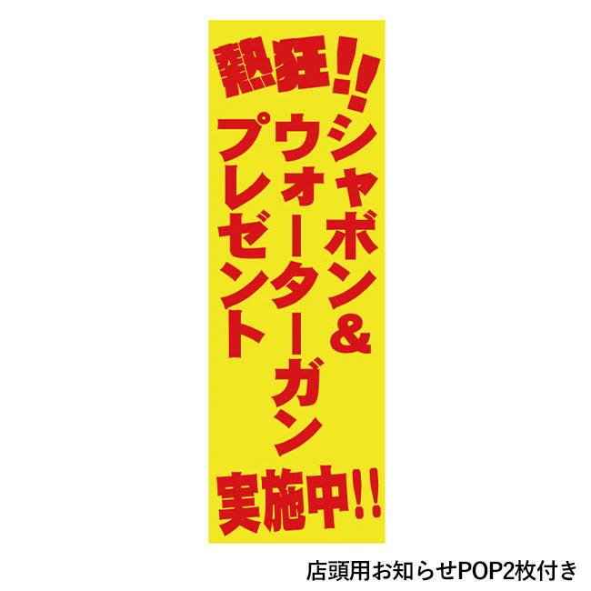 熱狂！シャボン＆ウォーターガンプレゼント30人用（SNS-0500170）店頭用お知らせPOP2枚付き