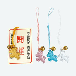 えとカラー根付鈴付（午）