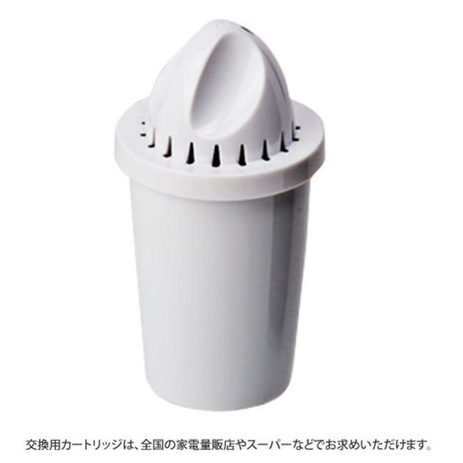 スクエアタイプ浄水器(黒)(hi050060)交換用カートリッジは家電量販店やスーパーでお買い求めいただけます。