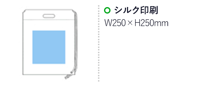 不織布ショルダーバッグ(チョコ)(hi101649)名入れ画像 プリント範囲 シルク印刷w250×h250mm