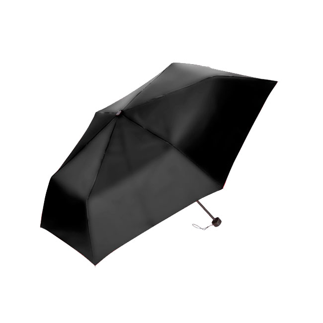 折りたたみ傘(55cm×6本骨耐風仕様)(黒)（hi116742）