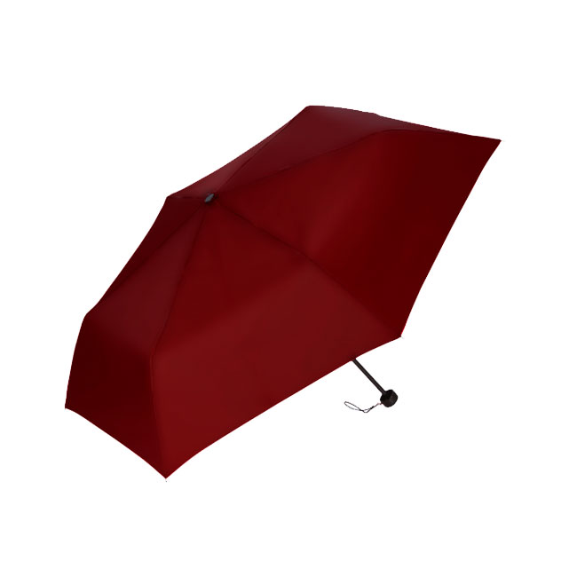 折りたたみ傘(55cm×6本骨耐風仕様)(レッド)（hi116940）