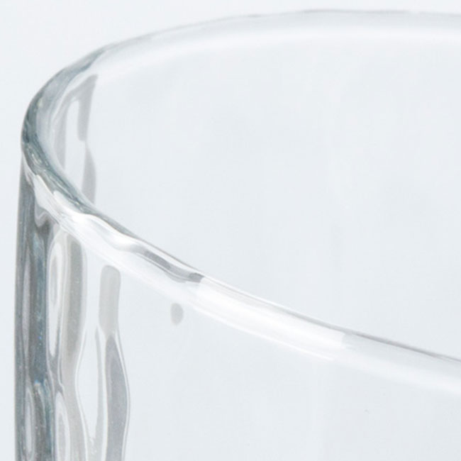 炭酸水グラス(フリーカップ)(275ml)(クリア)(hi121852)フチ部分接写