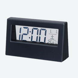 シンプルスタイル電波時計(黒)