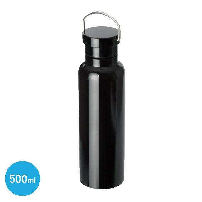 ステンレスダブルウォールボトル(500ml)(黒)（hi182846）