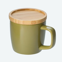 蓋付カラーマグ(280ml)(グリーン)