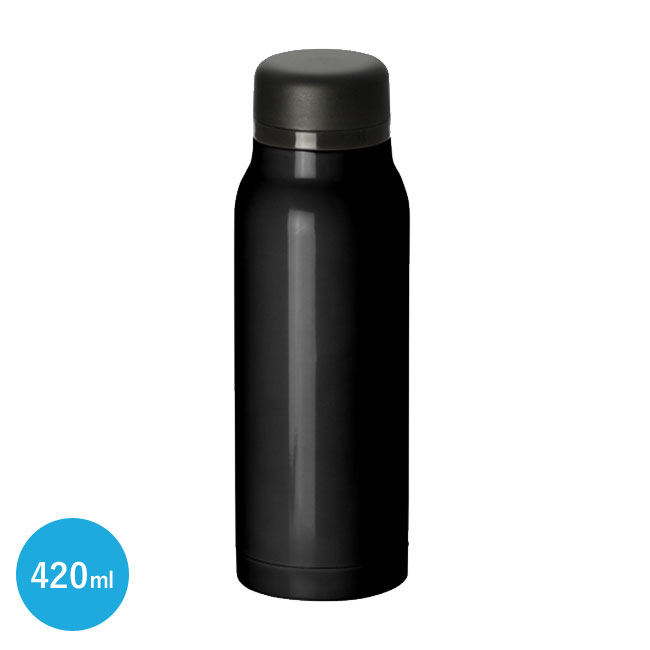 ステンレスボトル(420ml)(黒)（hi197345）