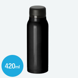 ステンレスボトル(420ml)(黒)【在庫限り商品】
