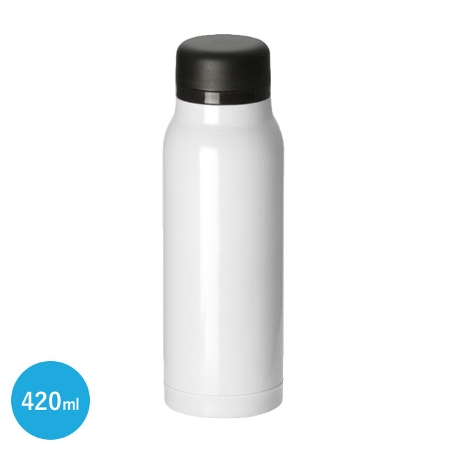 ステンレスボトル(420ml)(白)（hi197444）