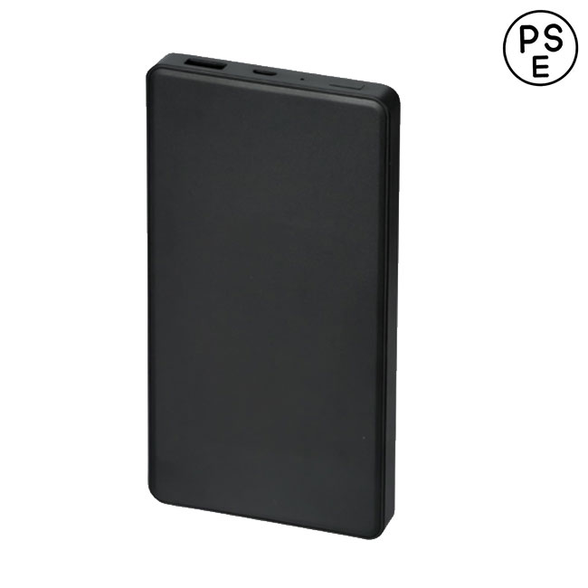 PSEバッテリーチャージャー(マットタイプ)10,000mAh(黒)（hi211249）